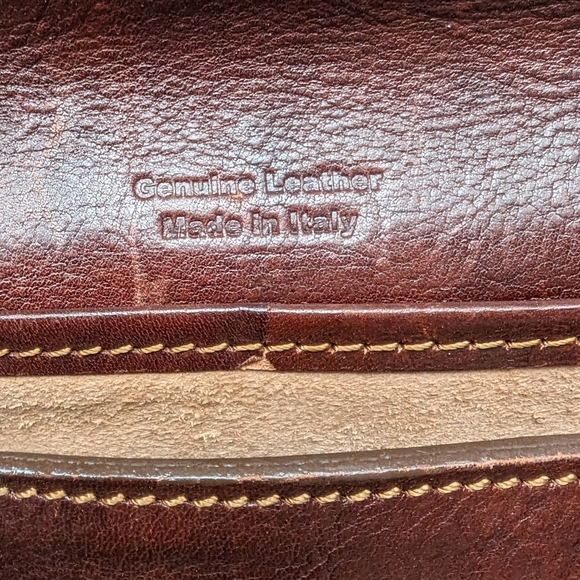 100% Italian leather messenger bag / briefcase - Picture 6 of 7